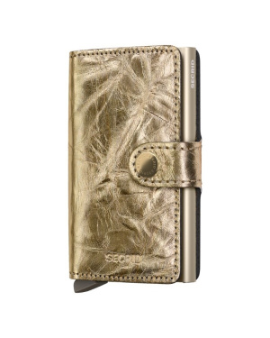 Web medium crunch miniwallet gold cashmere front