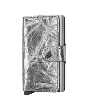 Web medium crunch miniwallet silver silver front