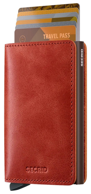 Original jpg vintage slimwallet orange brown cards (2)