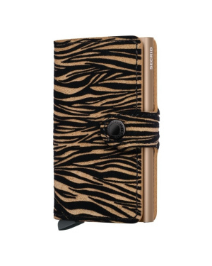 Web medium zebra miniwallet beige sand front